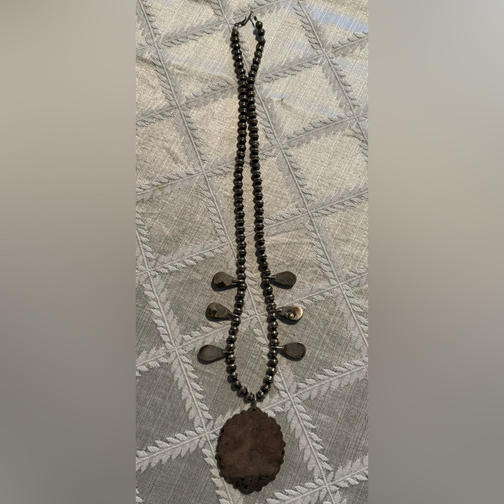 Navajo Native American necklace - not signed but guaranteed SS and turquoise. - Picture 7 of 7